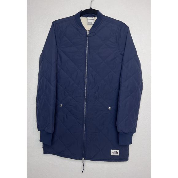 The North Face Women's Blue Quilted Sherpa Lined Cuchillo Basic Jacket Size XS - Picture 1 of 10